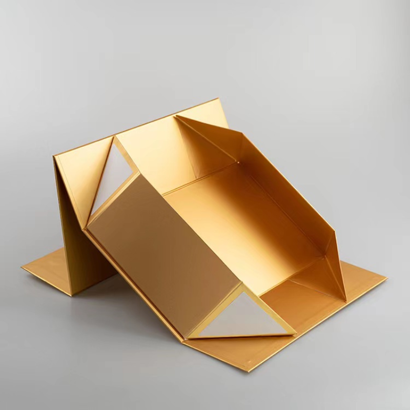 Gold Foldable Magnetic Gift Box 35x27x9.5cm