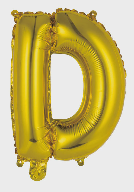 Foil Balloon 35cm Gold D