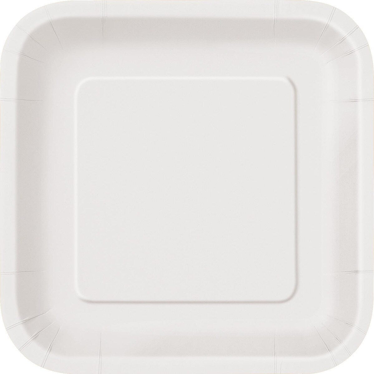 Bright White 8 x 23cm (9") Square Paper Plates