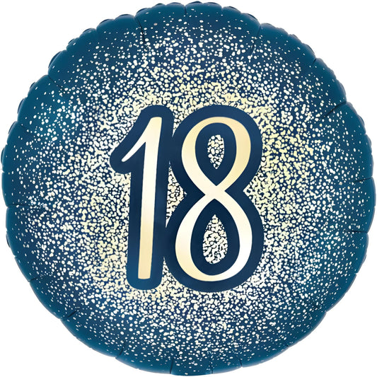 18 inch Metallic Glitter Navy Gold 18 Pack 1