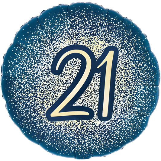 18 inch Metallic Glitter Navy Gold 21 Pack 1