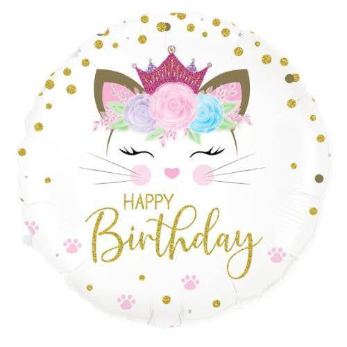 Floral Kitten Birthday Holographic Pack 1