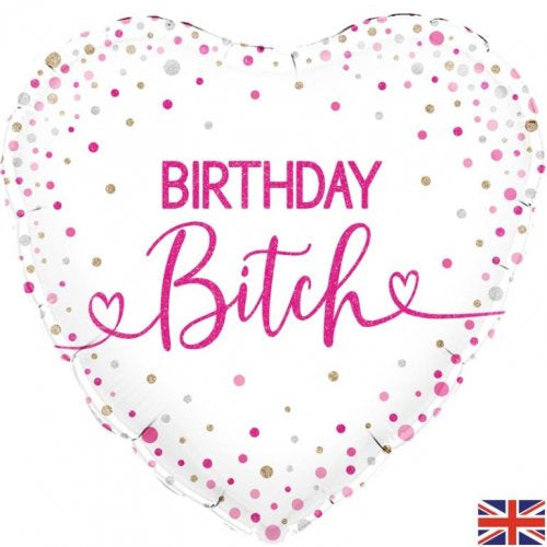 Birthday Bitch Heart 18inch(45CM) Holographic
