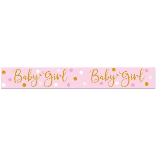 Sparkling Baby Girl Dots Holographic Banner Pack 1