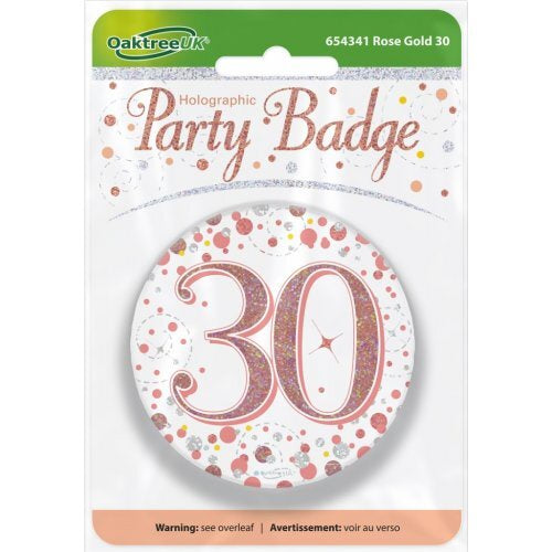 Badge 75mm Sparkling Fizz #30 Rose Gold Pack 1