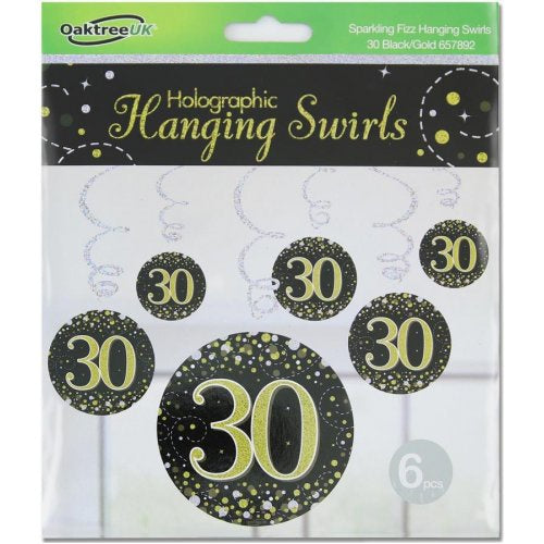 Hanging Swirl Sparkling Fizz #30 Black/Gold