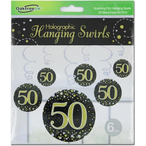 Hanging Swirl Sparkling Fizz #50 Black/Gold