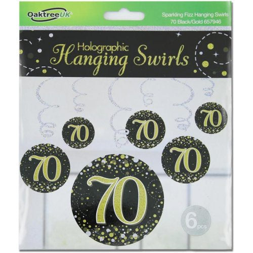 Hanging Swirl Sparkling Fizz #70 Black/Gold