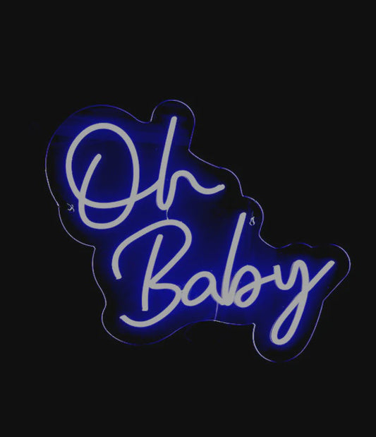 Neon LED sign "Oh Baby" 600 × 517mmH