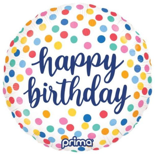 18 Inch Happy Birthday Colourful Confetti Pack 1
