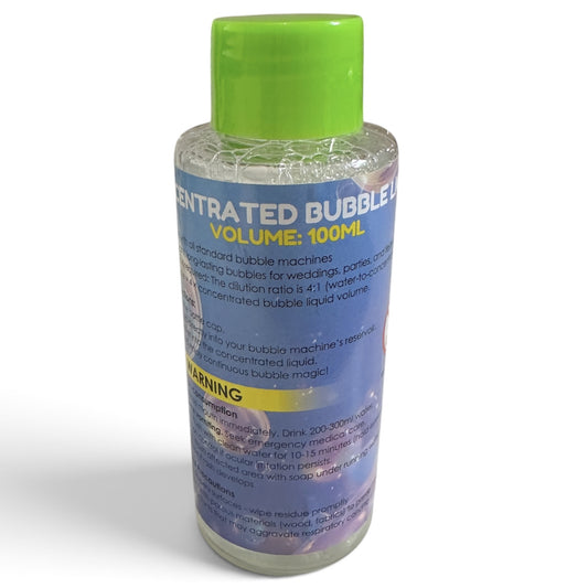 Concentrated Bubble Liquid 100ml – Bubble Machine Solution Makes 500ml