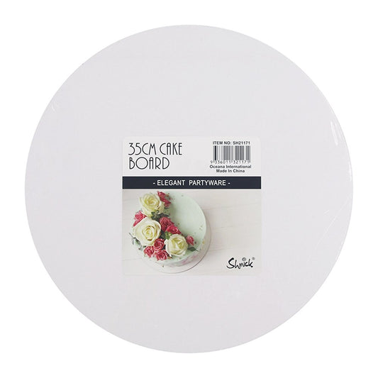 35CM HEAVY DUTY 6MM THICK WHITE CAKE BOARD