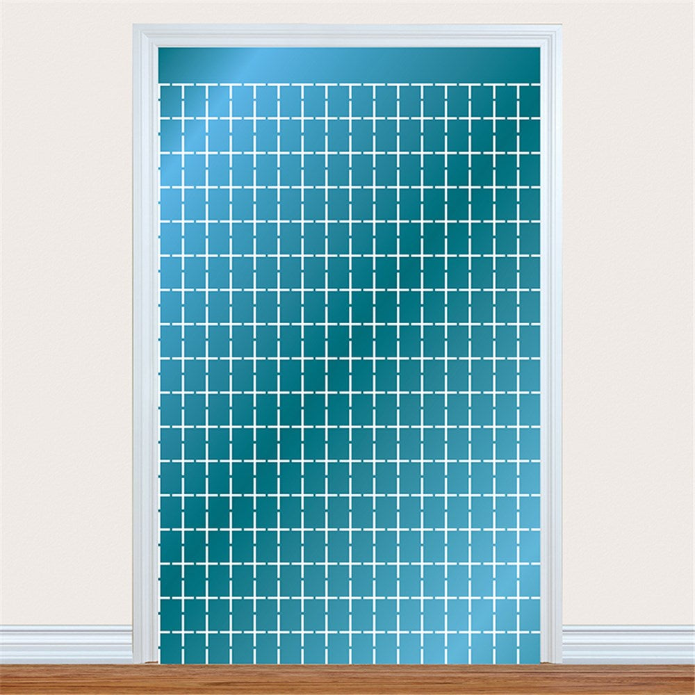 Blue Square Foil Curtain 100x200cm – Shimmer Party Backdrop Decoration for Birthdays, Weddings & Events