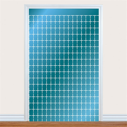 Blue Square Foil Curtain 100x200cm – Shimmer Party Backdrop Decoration for Birthdays, Weddings & Events