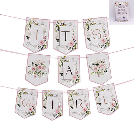 It's A Girl Bunting