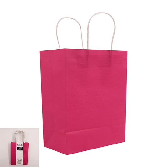 5PK SMALL MAGENTA KRAFT BAG-12x16.5x6cm