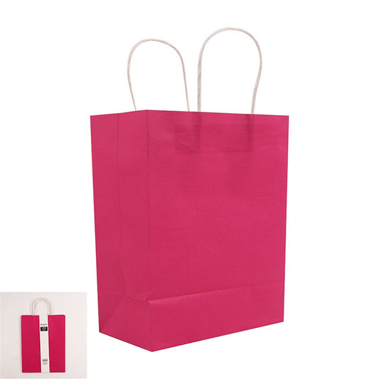 3PK LARGE MAGENTA KRAFT BAG-25x33x12cm
