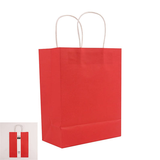 3PK LARGE RED KRAFT BAG-25x33x12cm