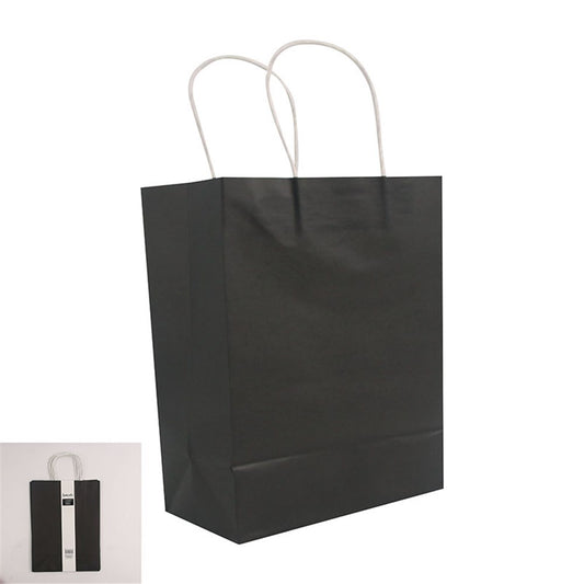 3PK LARGE BLACK KRAFT BAG-25x33x12cm