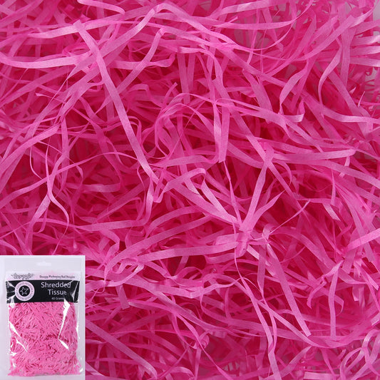 40g Hot Pink Shredded Paper Filler – Gift Box, Hamper & Packaging Decoration