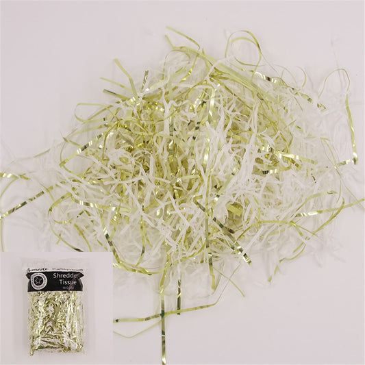 40G WHITE/GOLD SHREDDED PAPER