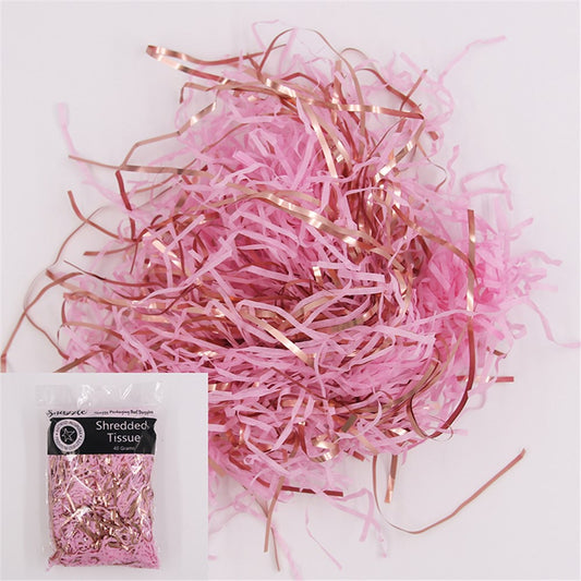 40G PINK/ROSE GOLD SHREDDED PAPER