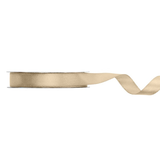 Cold Gold Satin Ribbon 12mm x 25m