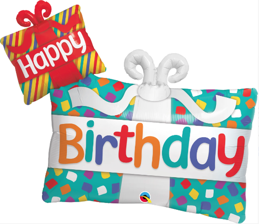 Foil Balloon 39"(99cm) Birthday Cake And Candles
