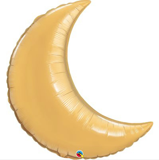 35" CRESCENT MOON FOIL METALLIC GOLD PLAIN FOIL
