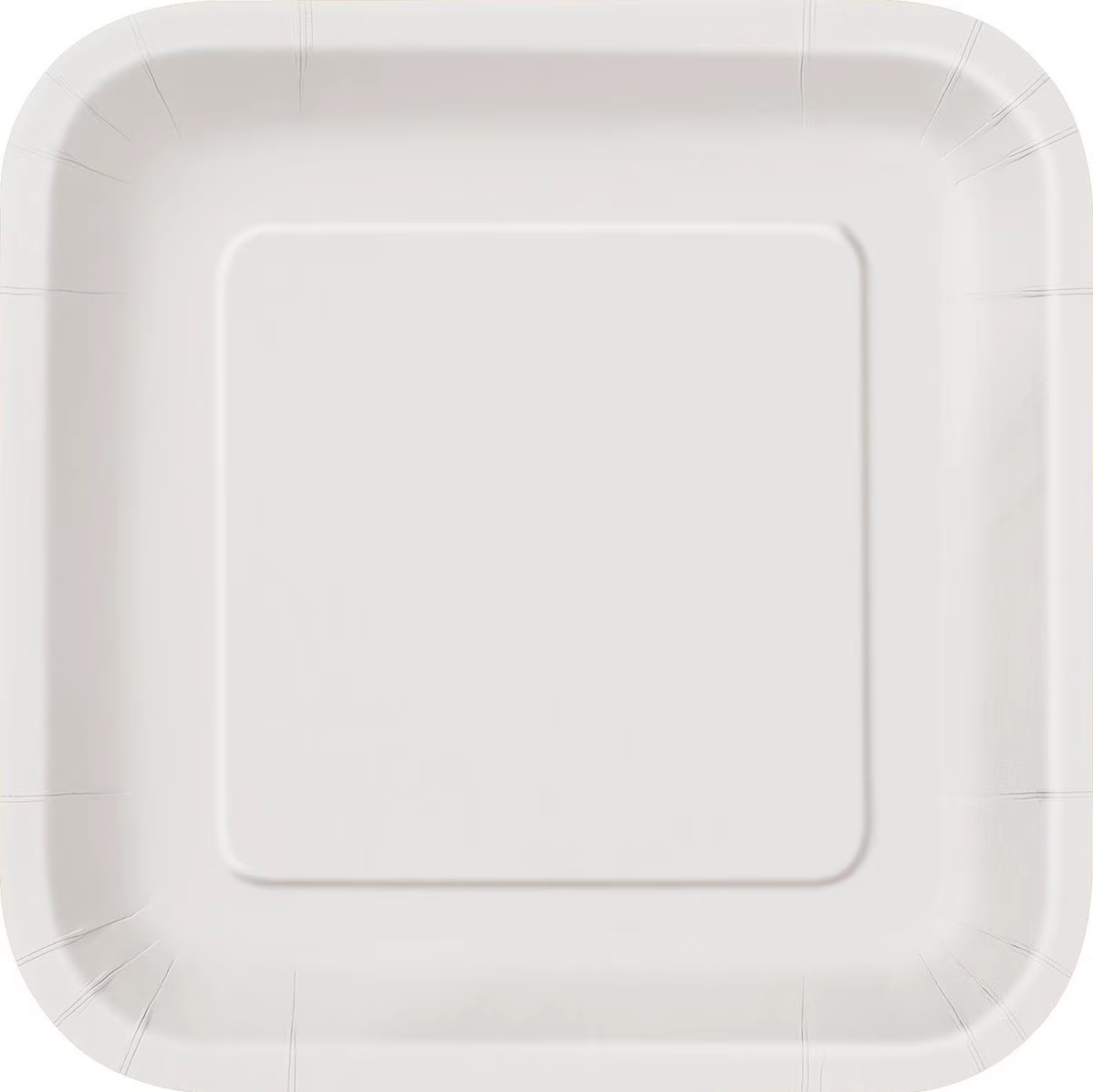 Bright White 8 x 18cm (7") Square Paper Plates