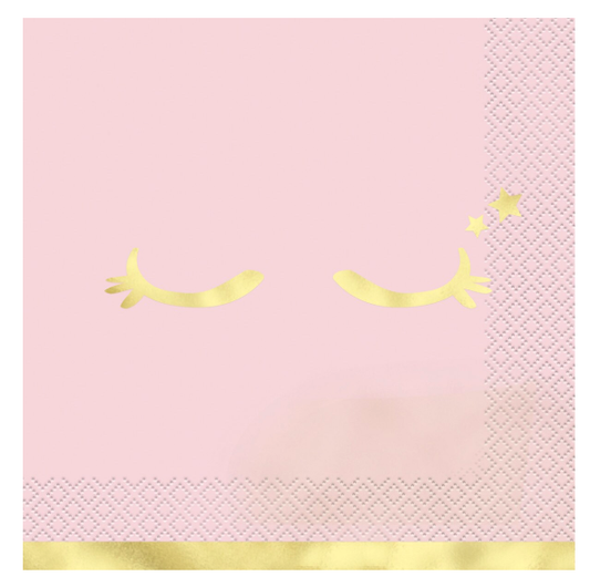Dainty Unicorn 16 Foil Stamped Luncheon Napkins 2ply 33cm x 33cm (13" x 13")
