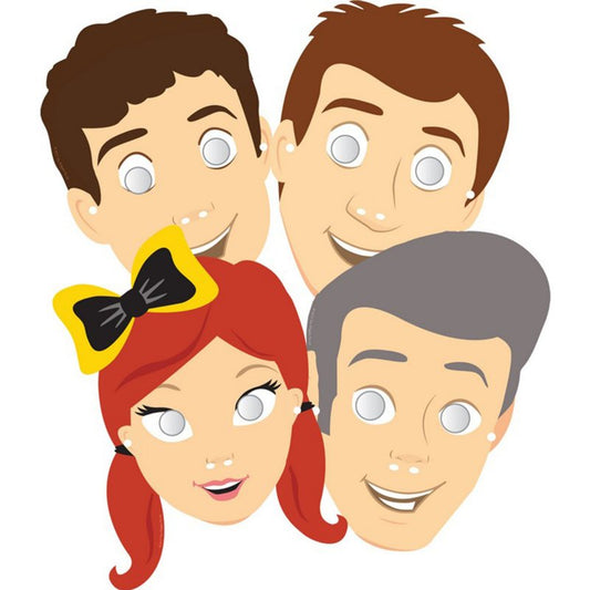 The Wiggles Cardboard Party Masks Assorted Designs Pack of 8