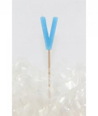ALPHABET CANDLE #V ASSORTED COLOURS