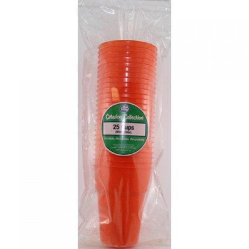 Plastic Cups Orange Pack of 20