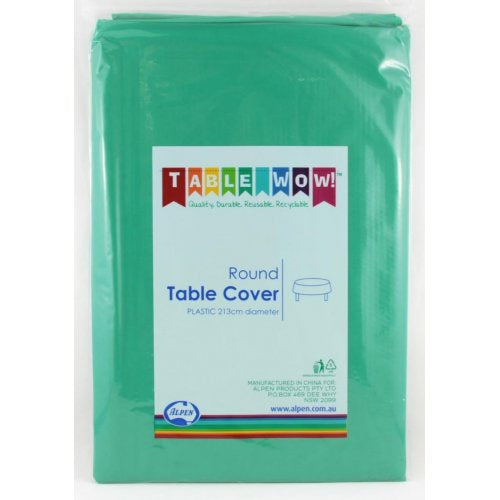 RECTANGLE PLASTIC TABLECOVER FOREST GREEN