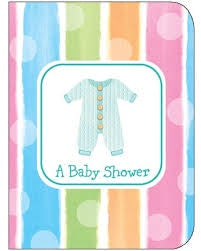 BABY CLOTHES INVITATIONS PACK OF 8