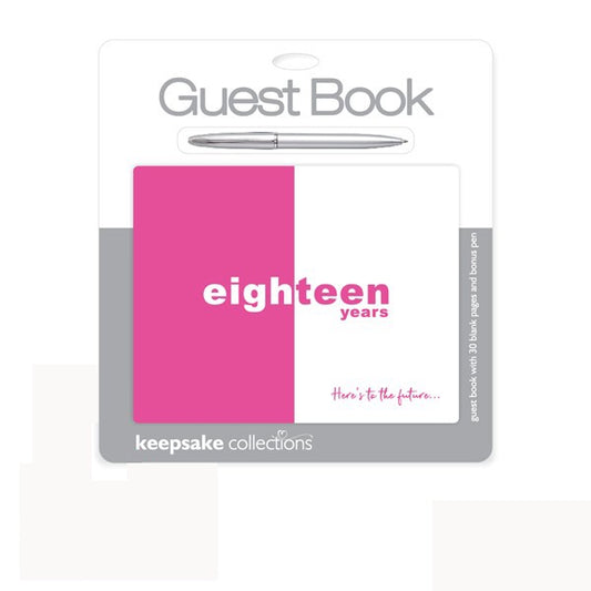 18th Birthday Guest Book Pink