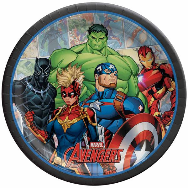Marvel Powers Unite 9in/23cm Round Plates Pack of 8