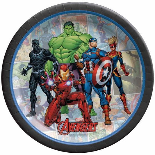 Marvel Powers Unite 7in/17cm Round Plates Pack of 8