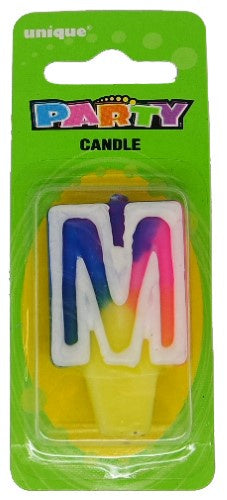 Rainbow Alphabet Candle M