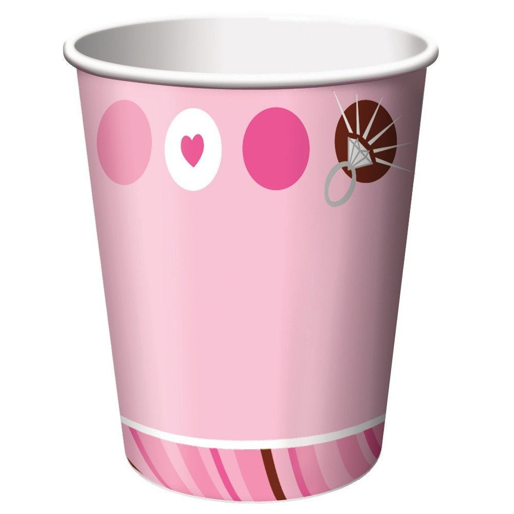 BRIDE TO BE DOTS PAPER CUPS PACK OF 8
