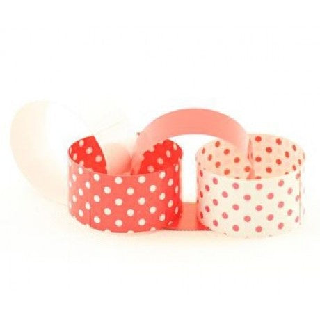 PAPER CHAIN- RED W/ WHITE DOTS