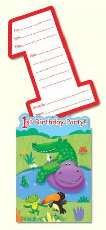 Jungle Buddies 1st Birthday Invitations