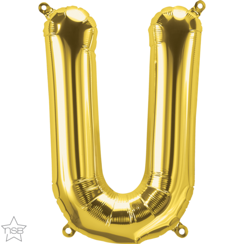 Foil Balloon 16" Letter Gold #u