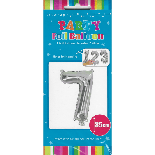 Foil Balloon 35cm Silver 7