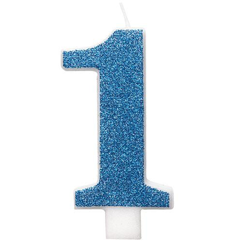 NUMERAL CANDLE 1 - BLUE