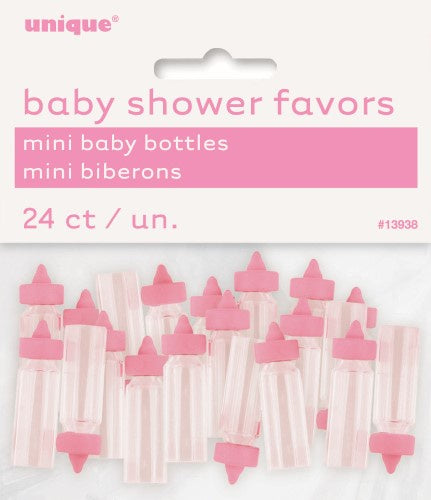 Mini Baby Bottle Pink Pack Of 24