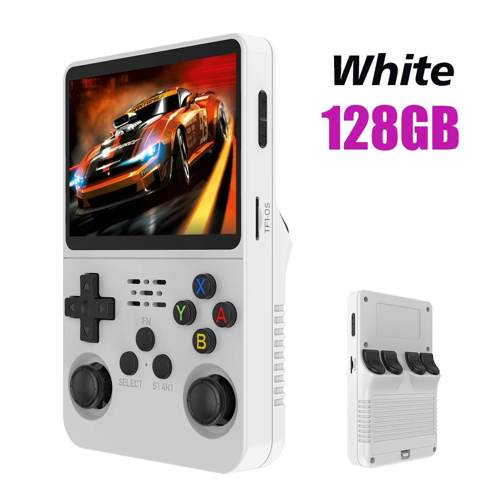 128GB R36S Retro Handheld Video Game Console 3.5Inch IPS Screen Player Kid Portable Pocket Video Player Games Arkos System