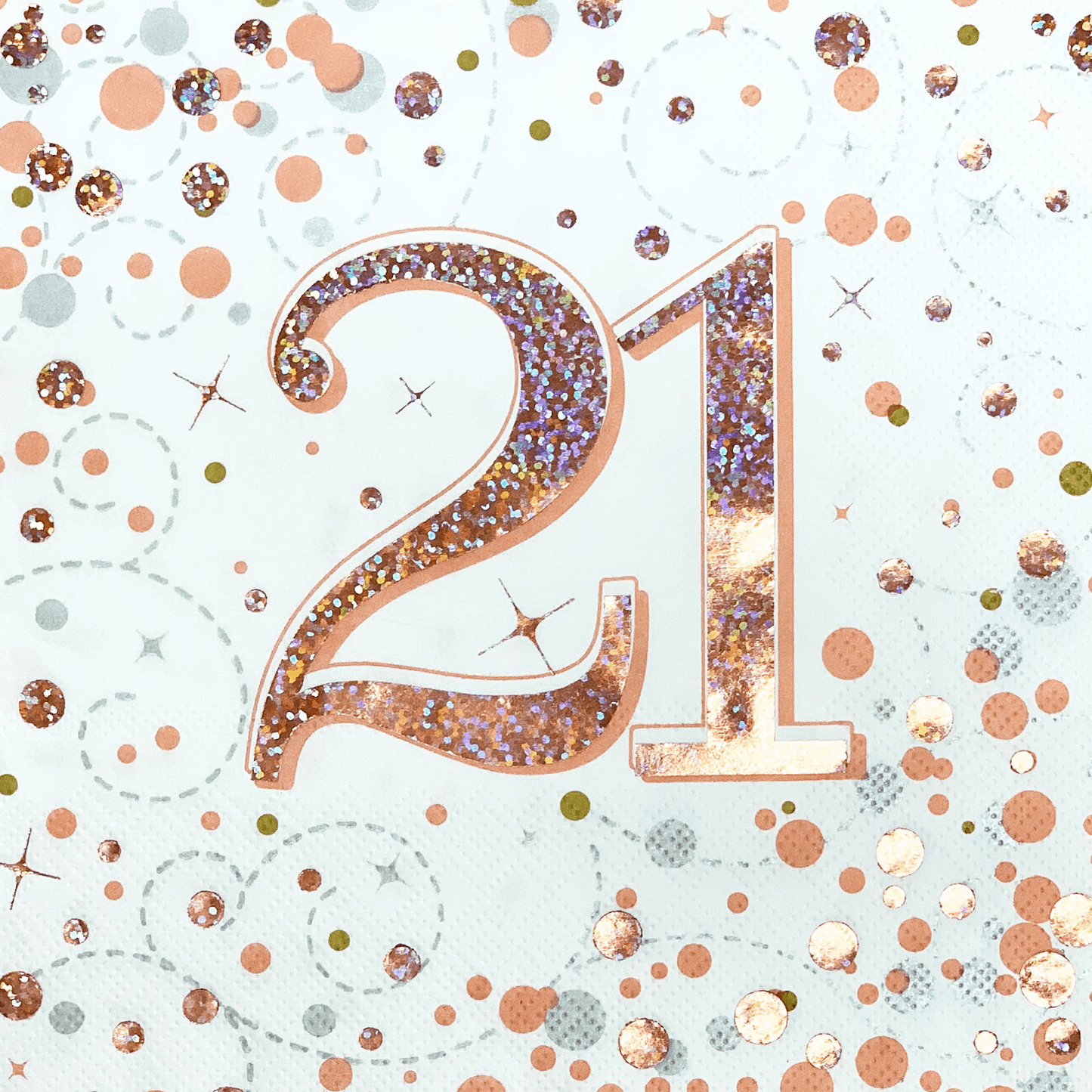 Sparkfizz Rose Gold Napkin 21st Pack Of 16