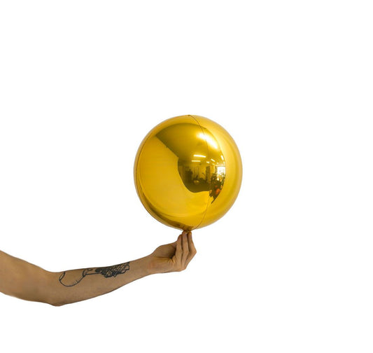 Loon Balls True Gold Metallic Foil Sphere Balloon 25cm
